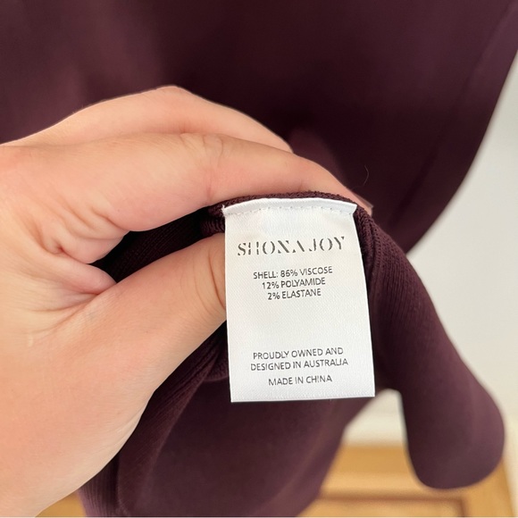 Shona Joy Basic Square Neck Midi Dress Size Medium Cocoa - Picture 10 of 10